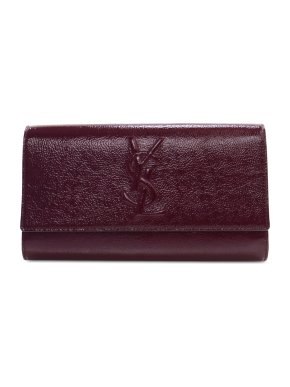 Saint Laurent Burgundy Patent Belle De Jour Clutch