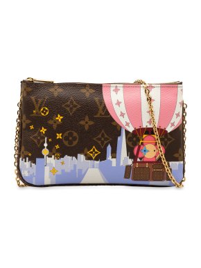 Louis Vuitton Monogram Double Zip Pochette Illustre Vivienne Shanghai