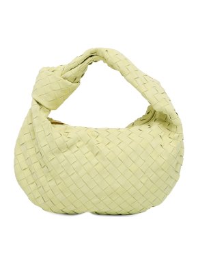 Bottega Veneta Yellow Suede Large Intrecciato Jodie Bag