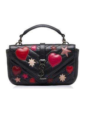 Saint Laurent Monogram Hearts and Stars College Chain Wallet