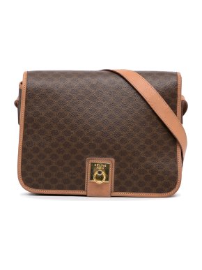 Celine Brown Macadam Messenger Bag