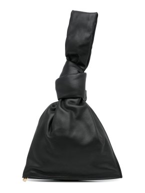 Bottega Veneta Black Leather The Mini Twist