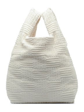 Bottega Veneta White Terry Cloth Shopping Tote