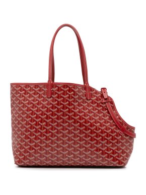 Red Coated Canvas Goyardine Chien-Gris Pet Carrier