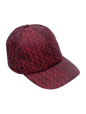 Bottega Veneta Burgundy Intrecciato Print Cap