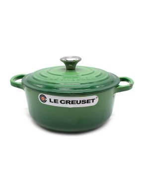 Le Creuset Green Cast Iron Casserole Pot