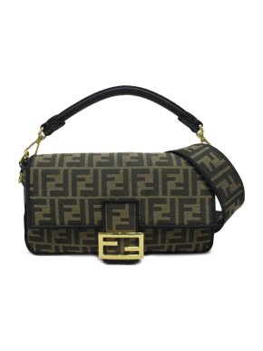 Fendi Medium Zucca Canvas Baguette Bag