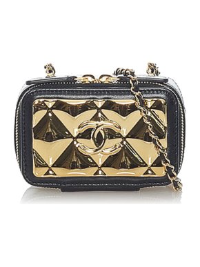 Chanel Black and Gold Micro Vanity Case