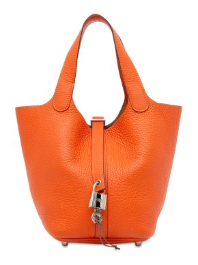 Hermes Orange Clemence Picotin Lock 18