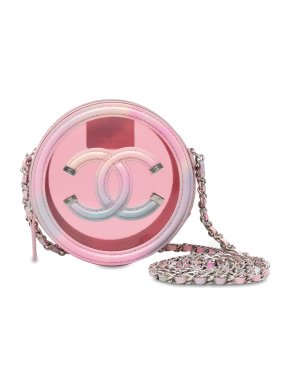 Chanel CC Filigree Transparent Round Crossbody Bag