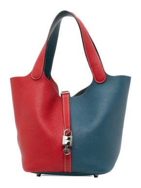 Hermes Bicolor Clemence Picotin Lock 22 with Palladium Hardware