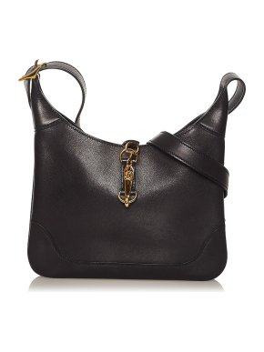 Hermes Black Trim Duo Leather Crossbody Bag