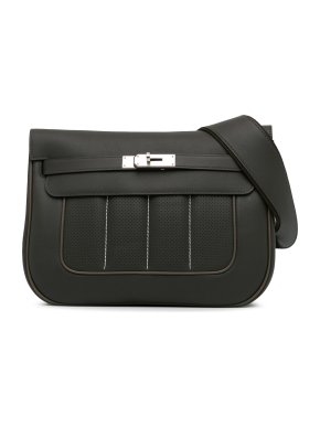 Hermes Berline 28 in Grey Swift Leather with Palladium Hardware