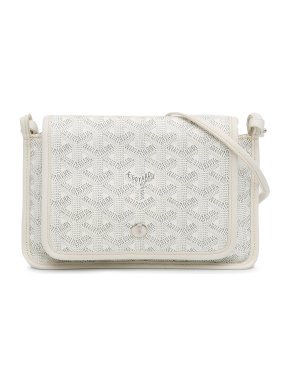 Goyard White Goyardine Plumet Pocket Wallet on Chain
