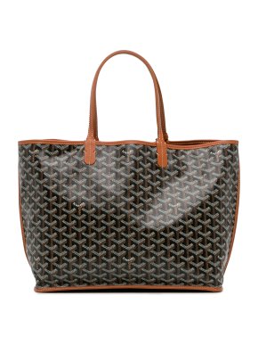 Goyard Black Goyardine Reversible Anjou PM Tote Bag