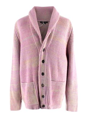 Begg x Co Pink  Cashmere Pastel Surfer Cardigan