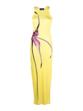 Louisa Ballou Yellow Caledenia Orchid Sea Breeze Dress