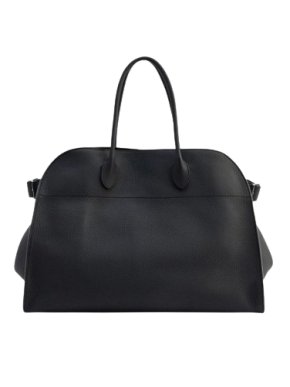 The Row Black Grained Leather Margaux 17