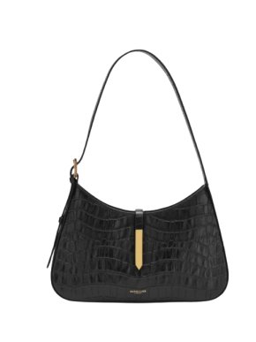 Demellier Black Croc Effect Tokyo Bag