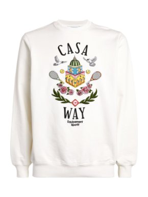 Casablanca White Casa Way Embroidered Sweatshirt