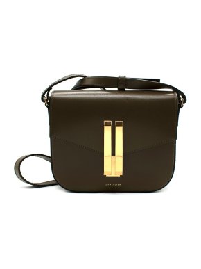 Demellier Olive Leather Vancouver Cross-body Bag