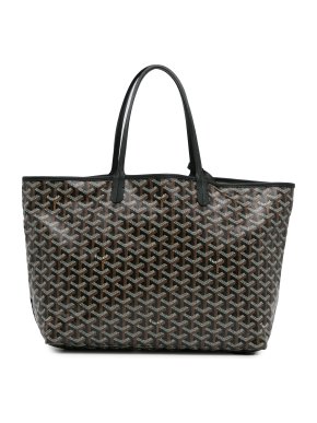 Black Coated Canvas Goyardine Saint Louis PM