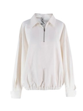 Toteme Off White Linen Blend Tracksuit Top