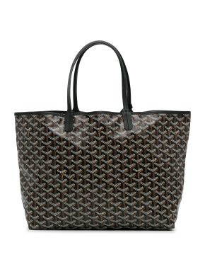 Black Coated Canvas Goyardine Saint Louis PM