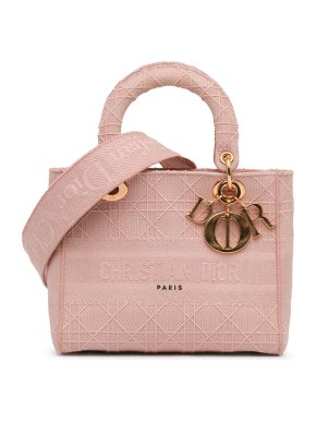 Dior Pink Medium Cannage Lady D-Lite