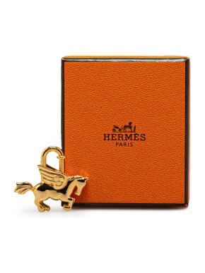 Hermes Gold Plated Pegasus Cadena Charm