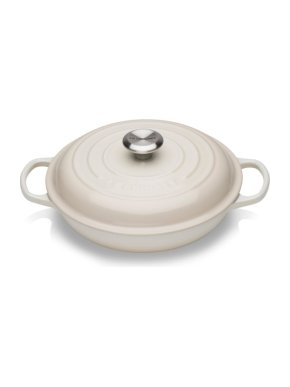 Le Creuset Meringue Cast Iron Shallow Round Casserole Dish