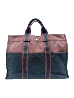 Hermes Black Canvas Fourre Tout MM