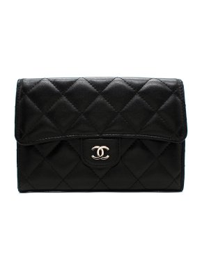 Chanel Black Leather Quilted Purse