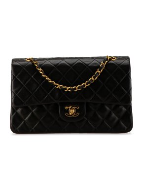Chanel Black Lambskin Medium Classic Double Flap