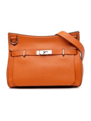 Hermes Jypsiere 28 in Feu Clemence Leather with Palladium Hardware