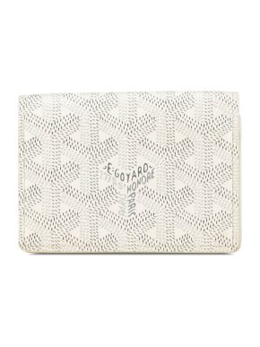 White Goyardine Malesherbes Card Wallet