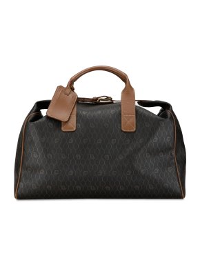 Dior Black Canvas And Leather Honeycomb Travel Bag
