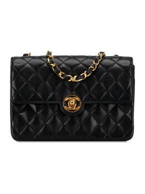 Chanel Black Quilted Lambskin Mini CC Flap Crossbody