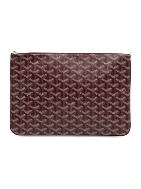 Red Coated Canvas Goyardine Senat Pochette MM