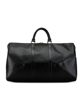 Louis Vuitton Black Epi  Leather Keepall 50