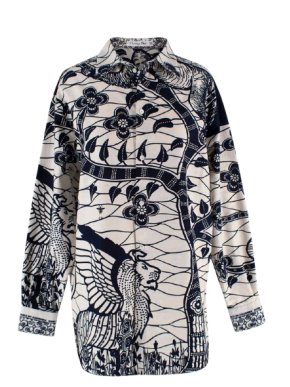 Dior Navy La Roue Printed Shirt