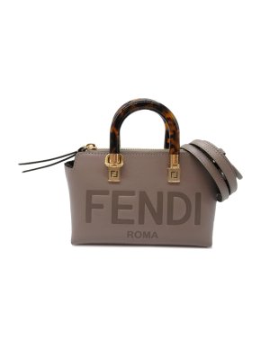Fendi Beige Leather Mini By The Way Satchel