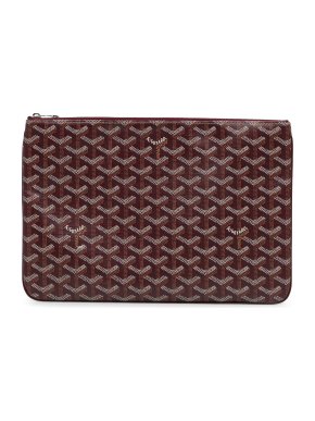 Goyard Burgundy Goyardine Senat Pochette MM