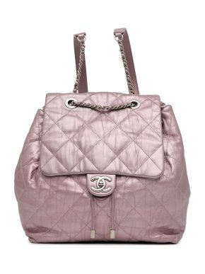 Chanel Pink Iridescent Calfskin Ground Control Backpack