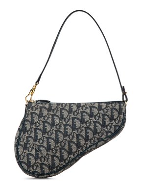 Dior Blue Mini Oblique Saddle Bag