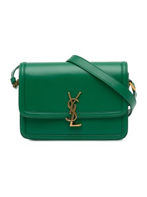 Saint Laurent Green Medium Solferino Crossbody Bag