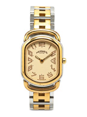 Hermes Quartz Stainless Steel Rallye Watch