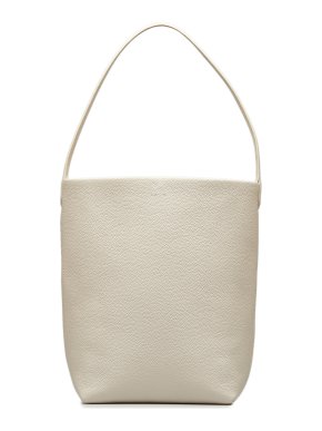 The Row Cream Medium N/S Leather Park Tote