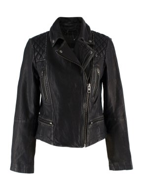 All Saints Cargo Leather Biker Jacket