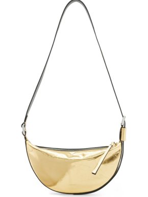 All Saints Gold Half Moon Xbody Bag